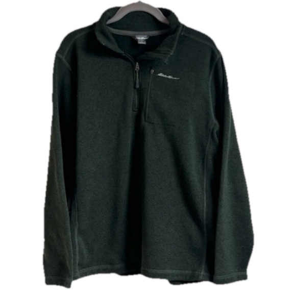 Eddie Bauer Men’s 1/4 Zip Long Sleeve Fleece Lined Pullover Sweatshirt Top Large - Picture 3 of 6